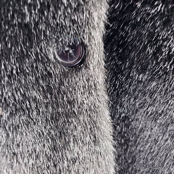 Pacific Rose Black Faux Fur Party Jacket – Size S - Channel old Hollywood Glam - Picture 6 of 13